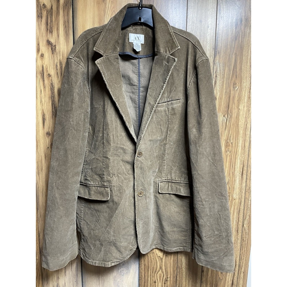 Armani Exchange Vintage Corduroy Sport Coat Men's Large Brown Old Money Preppy‎